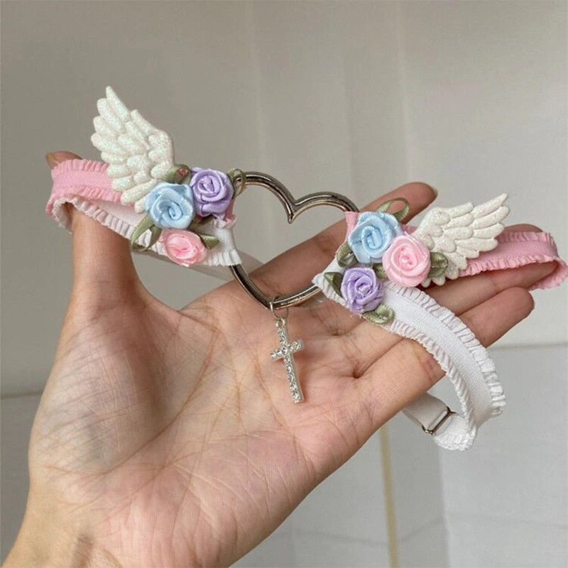 "Harajuku Marbh-Croin Lace Garterbelt: Craiceach & Gúm Glan do do Stil!"