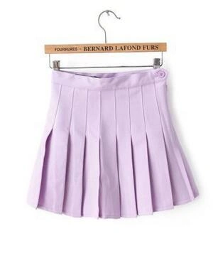 Sciorta leadóige pleated álainn do mhná faisean Kawaii stíl gleoite chic.
